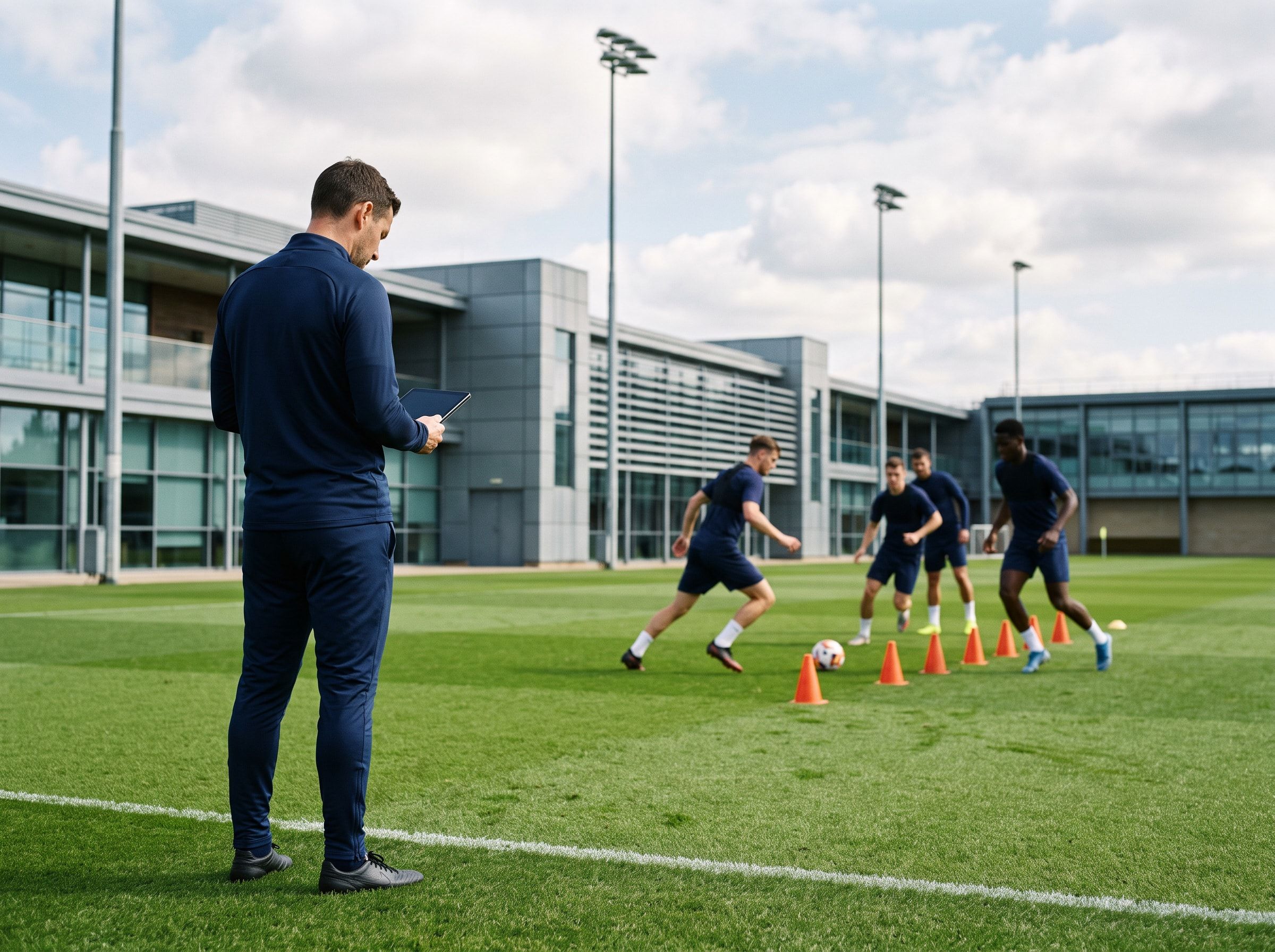 Context photo: the touchline during a training session